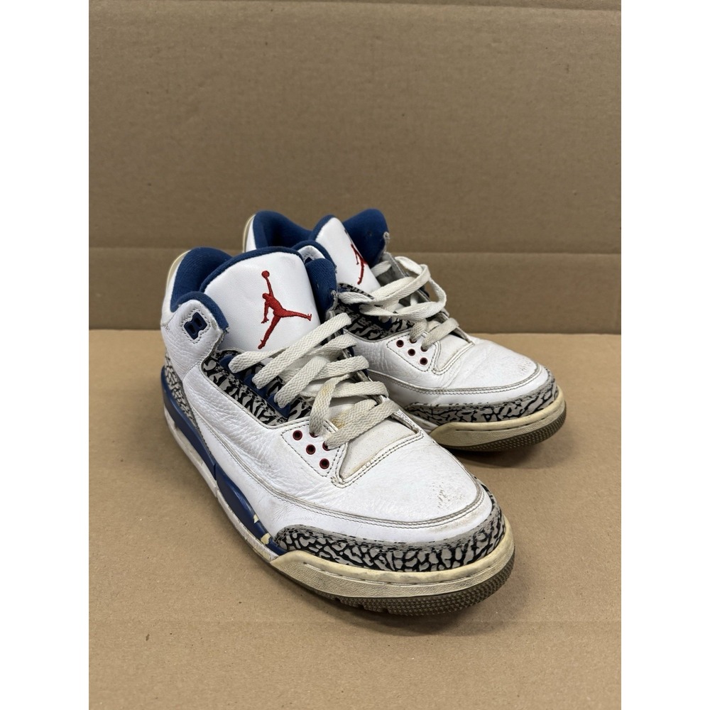 Air Jordan 3 Retro 2011 True Blue Size 9.5 136064-104 OG‎ White Cement Used